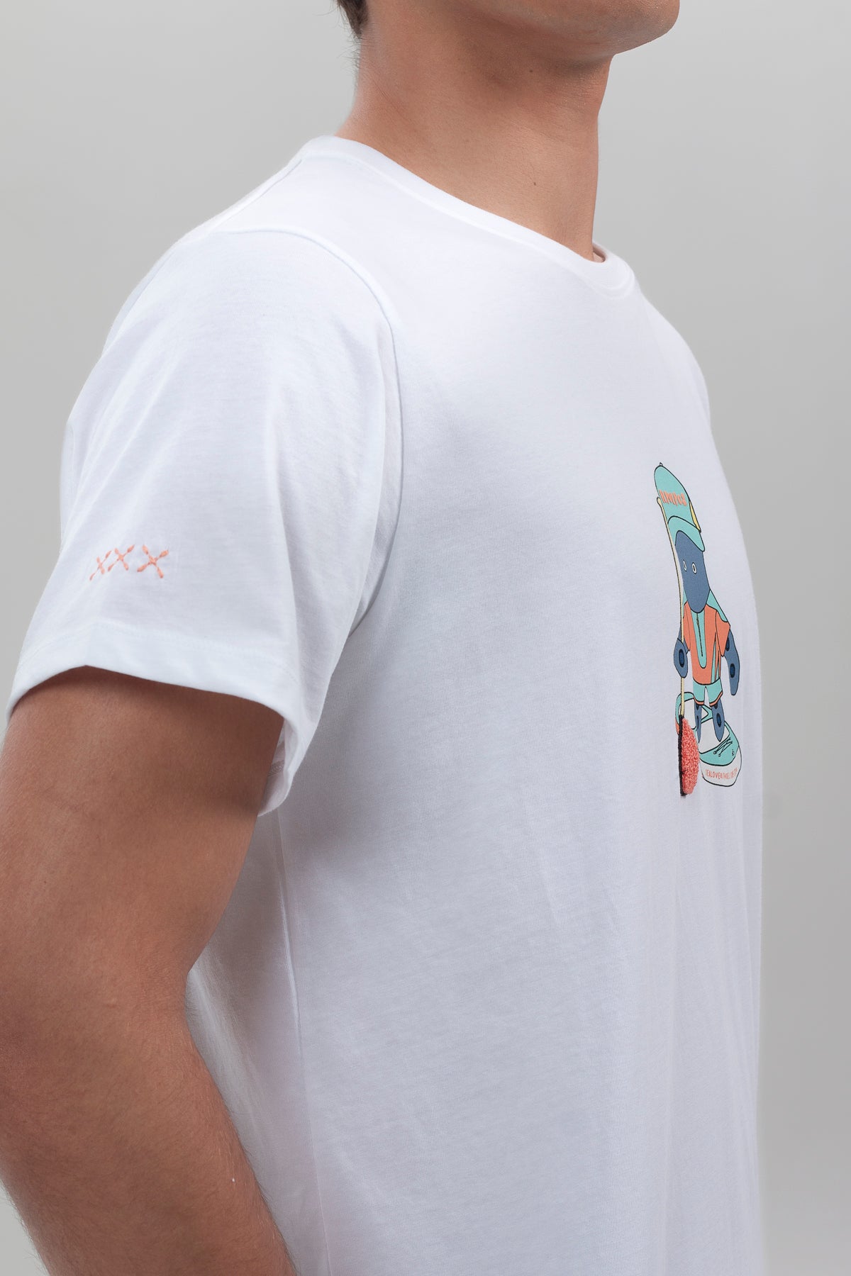 Camiseta elPulpo paddle surf blanco puro