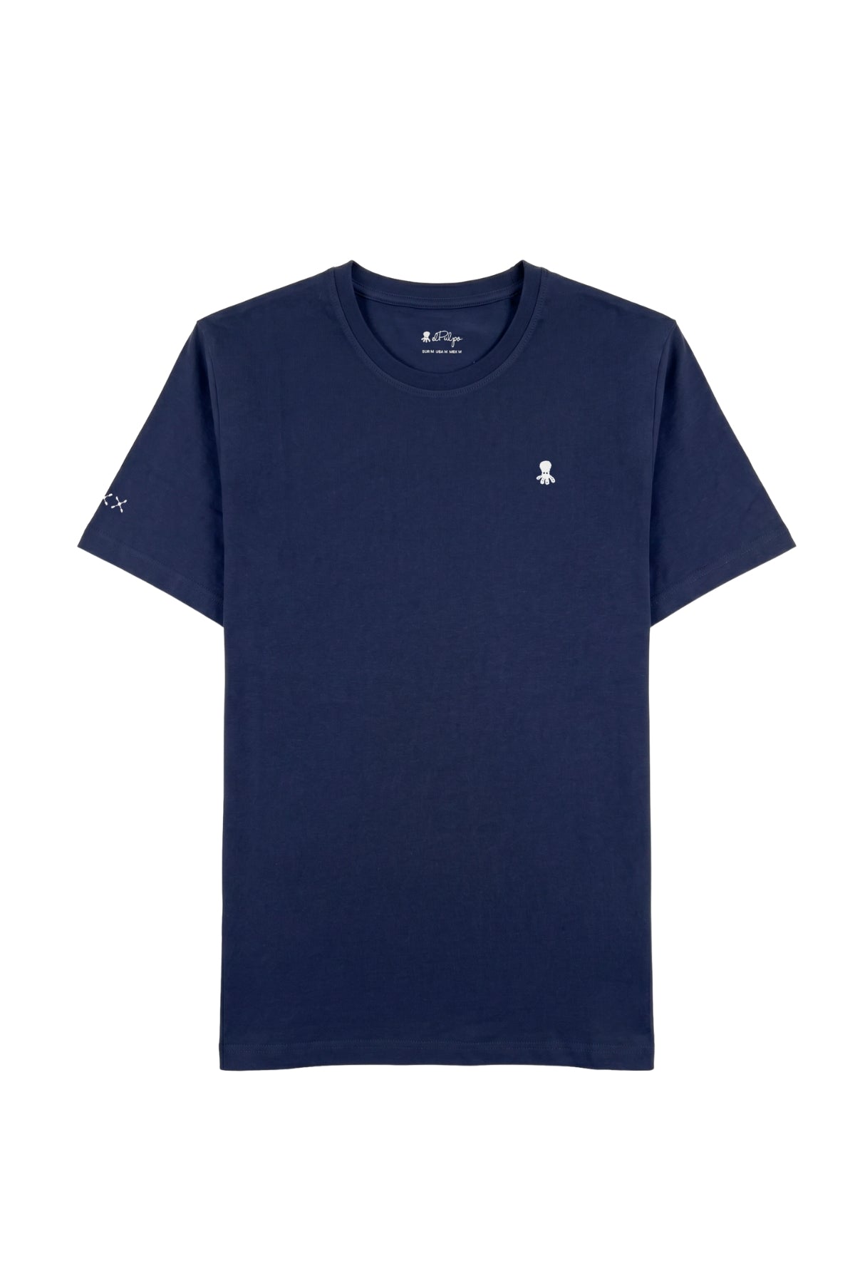 Camiseta elpulpo naranjito azul marino