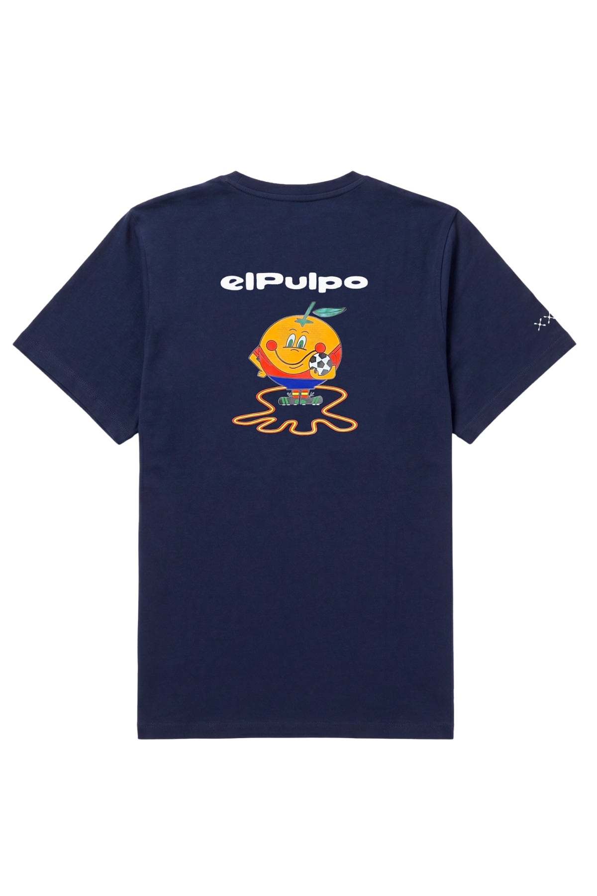Camiseta elpulpo naranjito azul marino