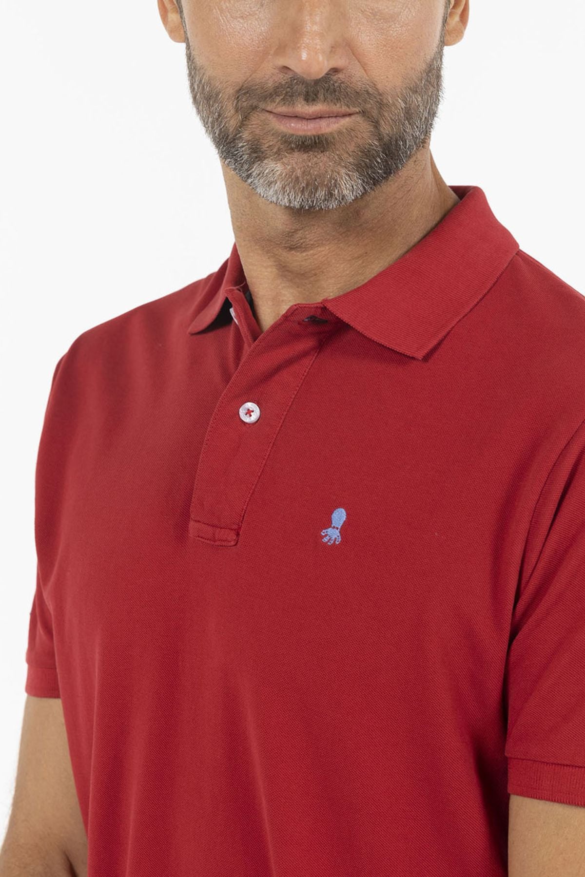 DELAVÉ BASIC POLO WITH RED LOGO