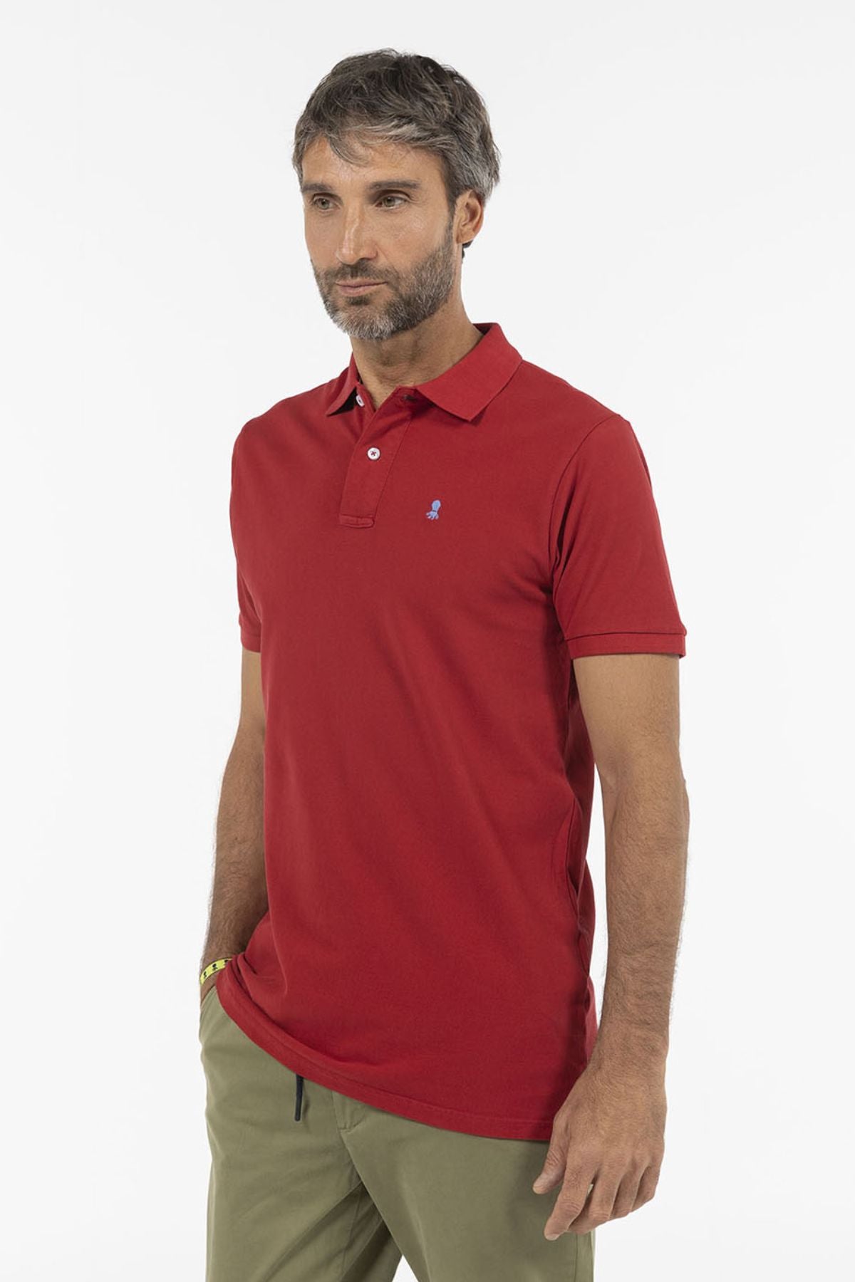 DELAVÉ BASIC POLO WITH RED LOGO