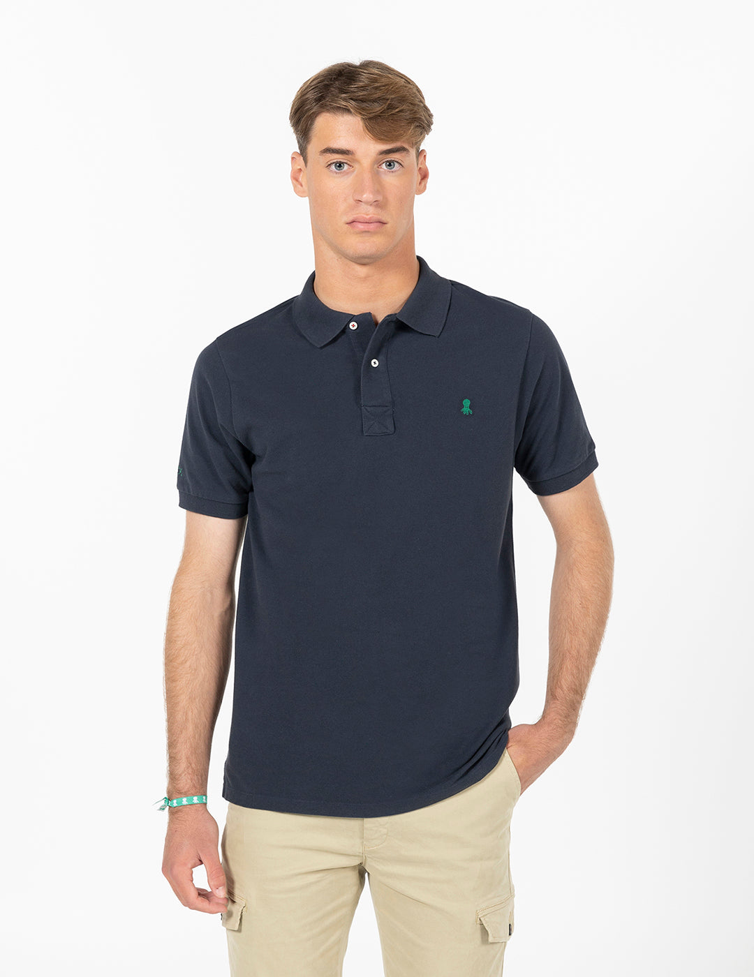 Polos, Polo piqué básico Azul Oscuro