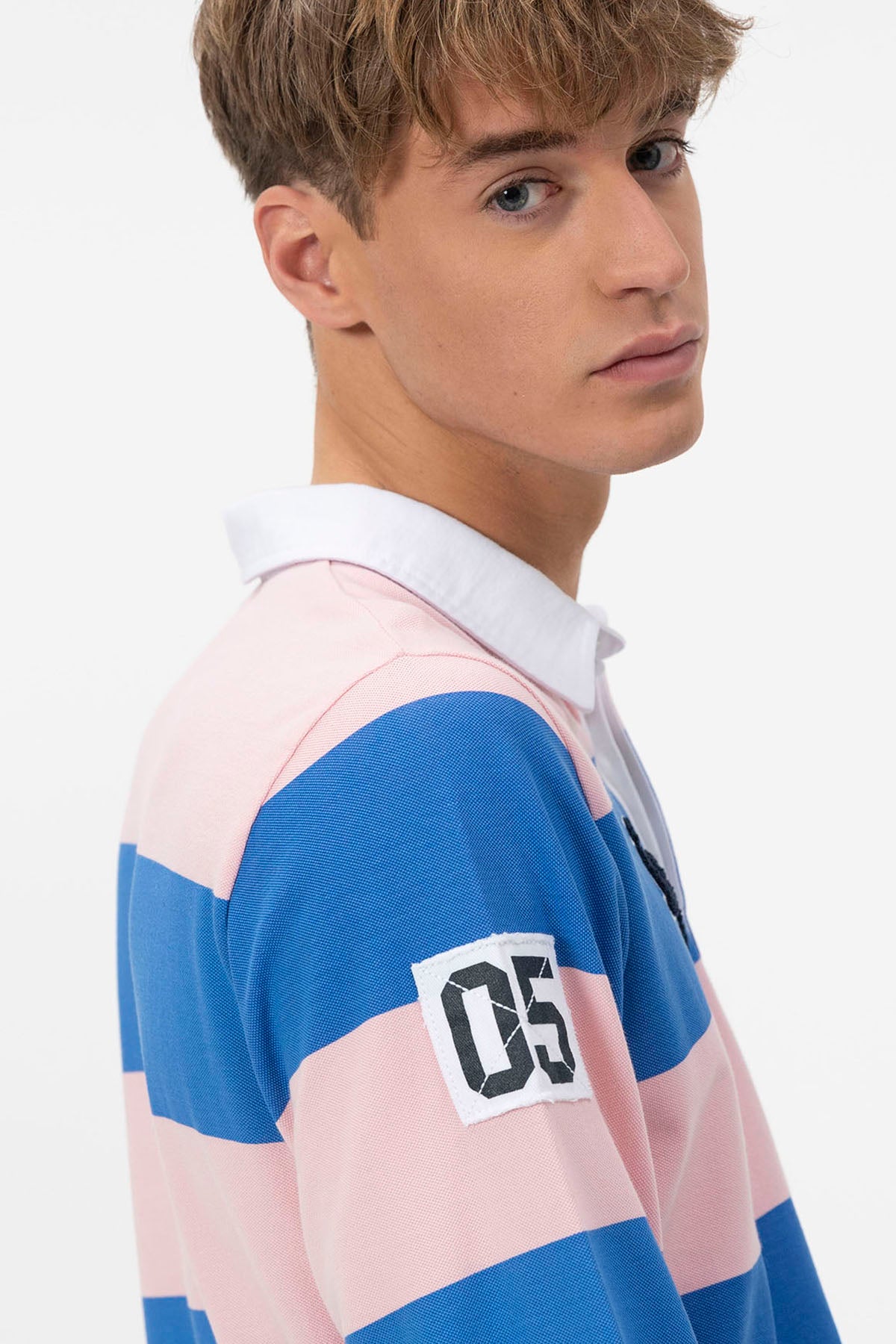 ELPULPO ESSENTIALS PINK RUGBY POLO SHIRT