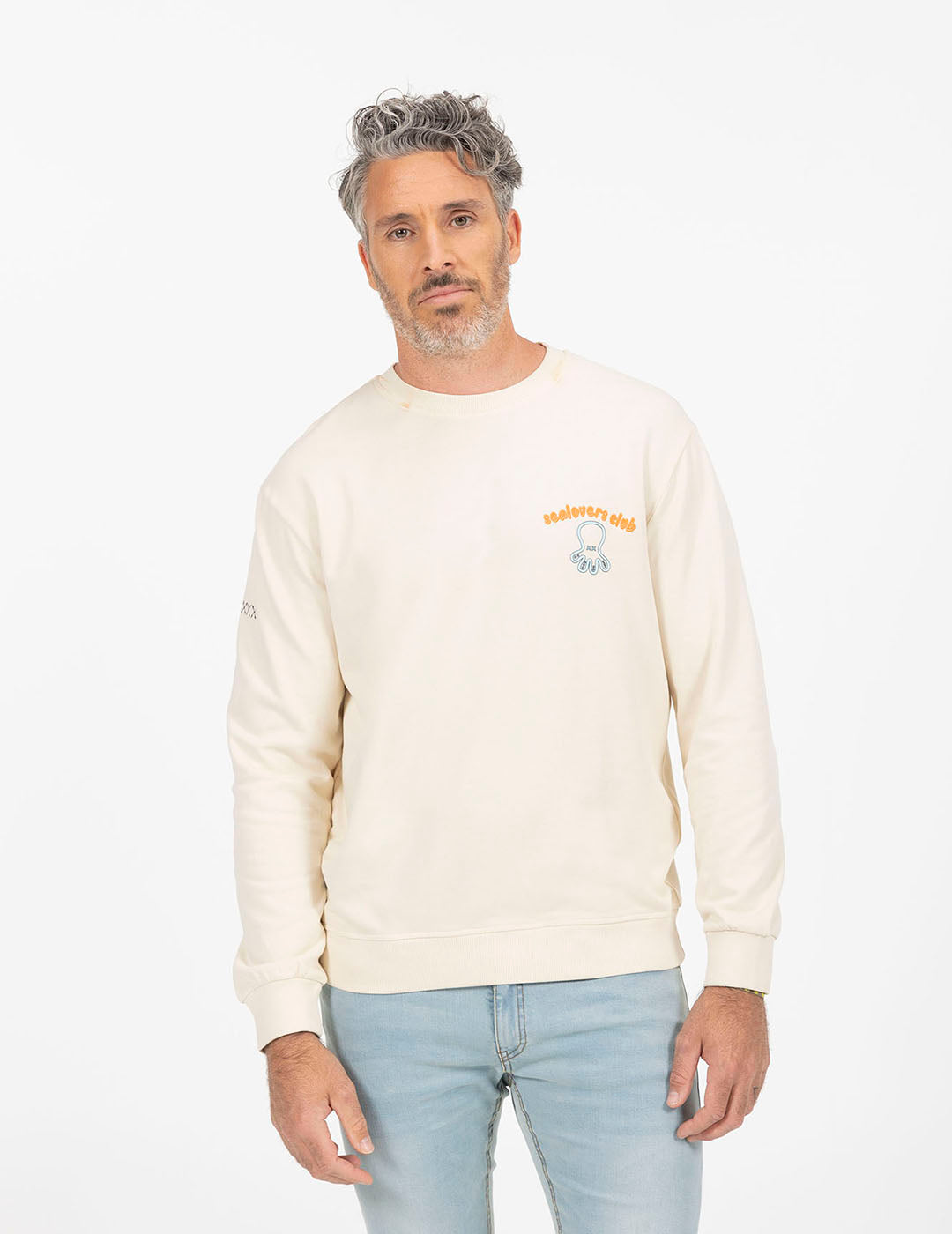 ELPULPO PRINTED SWEATSHIRT IN OFF-WHITE COLOURS