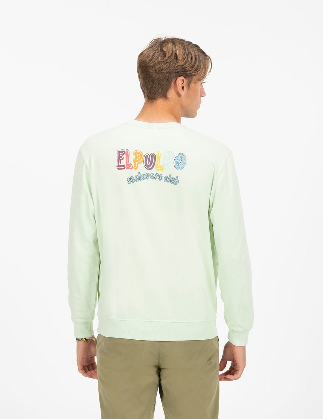 SUDADERA ESTAMPADO ELPULPO COLOURS VERDE MENTA