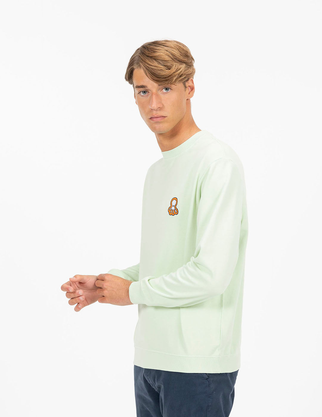 WORK OF ART PRINTED SWEATSHIRT MINT GREEN