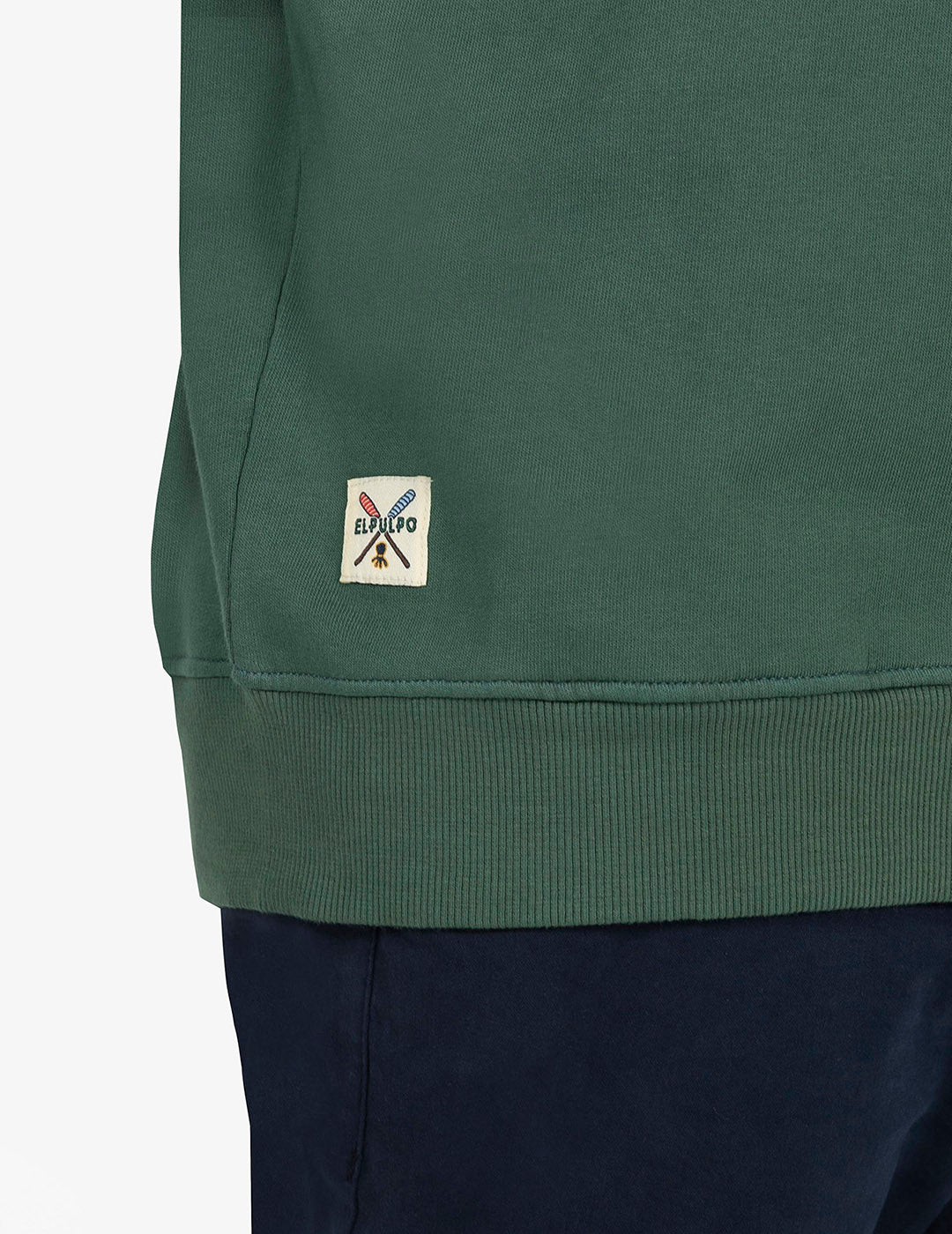 SUDADERA ESTAMPADO ÉTNICO VIDA ATLÁNTICA VERDE INGLÉS