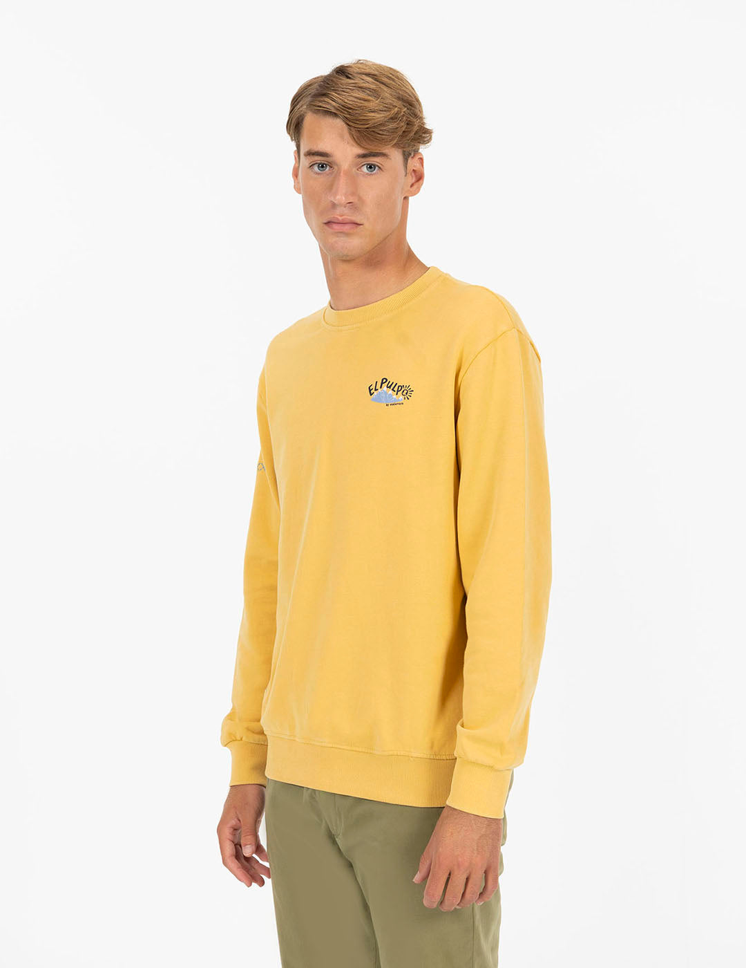 DELAVÉ NATURE MUSTARD RELIEF PRINT SWEATSHIRT