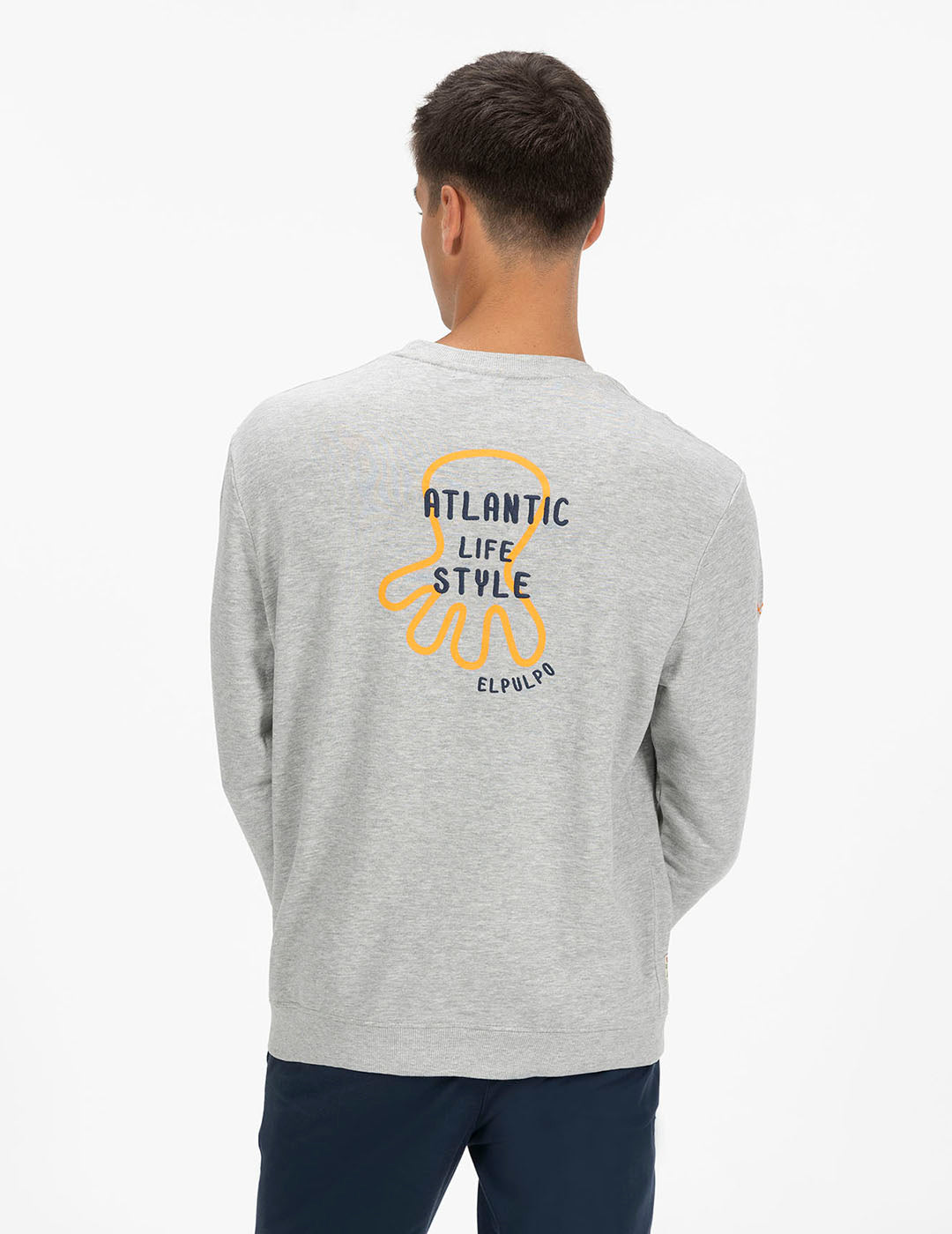 SUDADERA BORDADO CONTRASTE ATLANTIC LIFE STYLE GRIS VIGORÉ