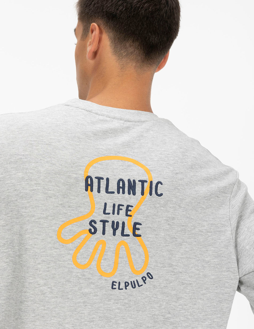 SUDADERA BORDADO CONTRASTE ATLANTIC LIFE STYLE GRIS VIGORÉ