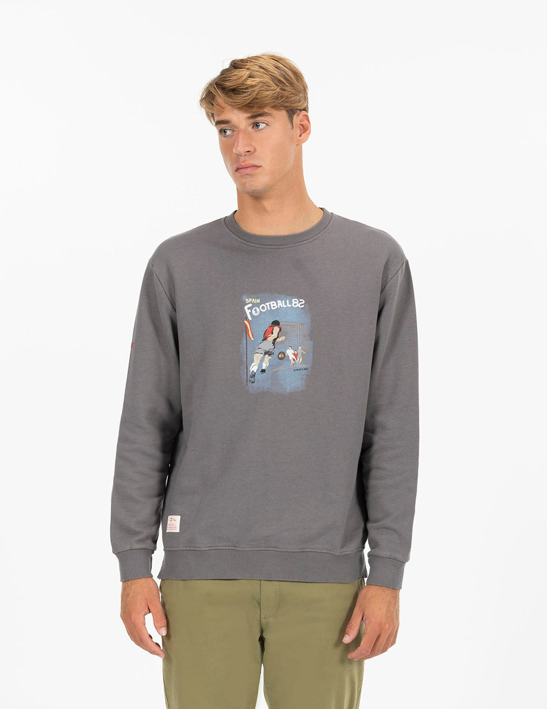 VINTAGE RFEF CARBON FOOTBALL DRAWN PRINT SWEATSHIRT