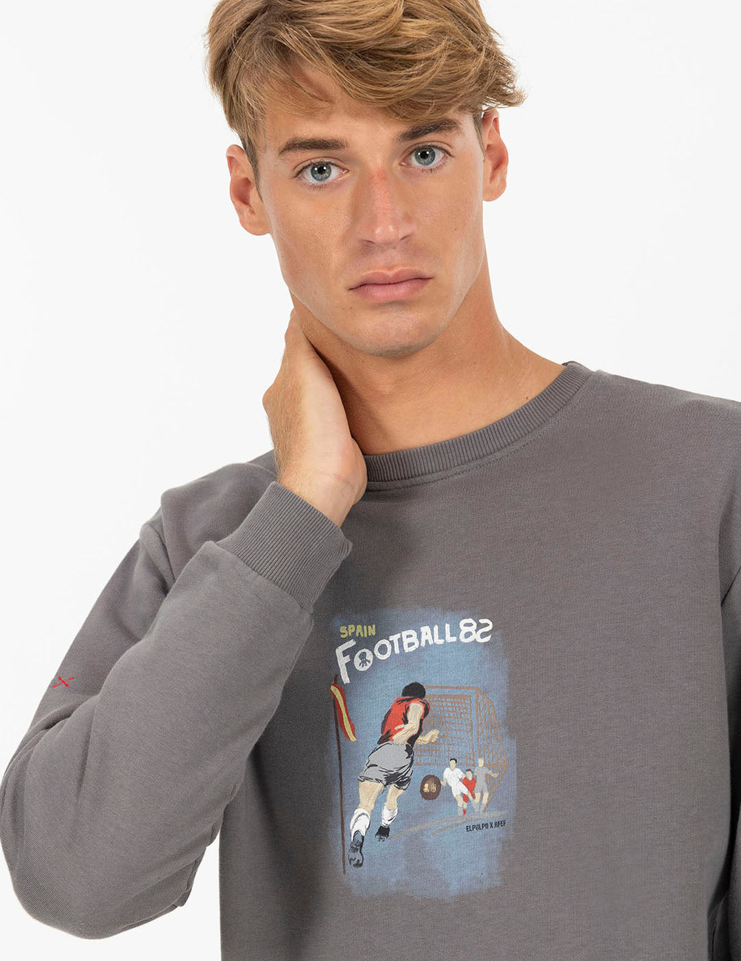 VINTAGE RFEF CARBON FOOTBALL DRAWN PRINT SWEATSHIRT