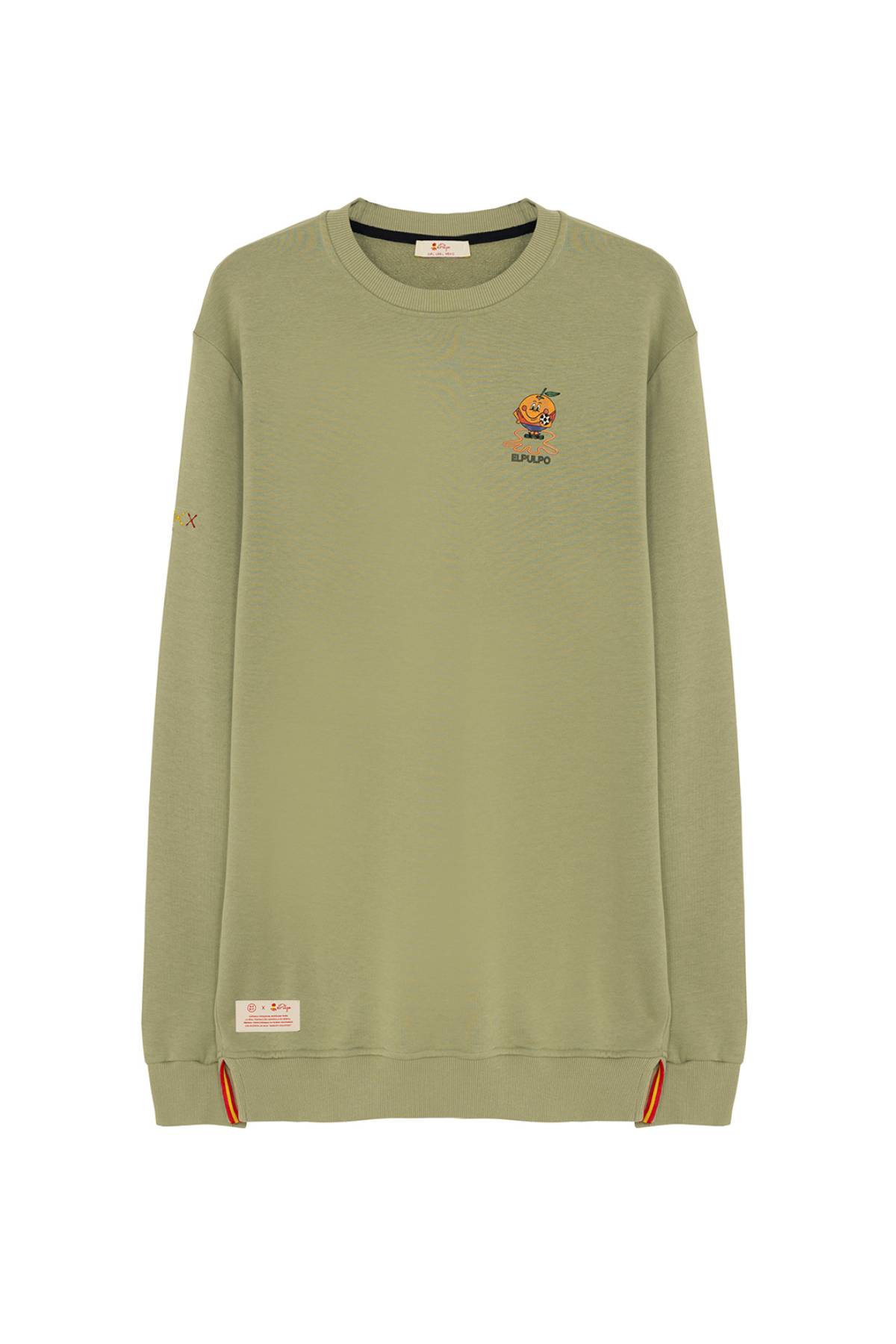 ORANGE CHEST PRINT SWEATSHIRT AND SAGE GREEN OCTOPUS