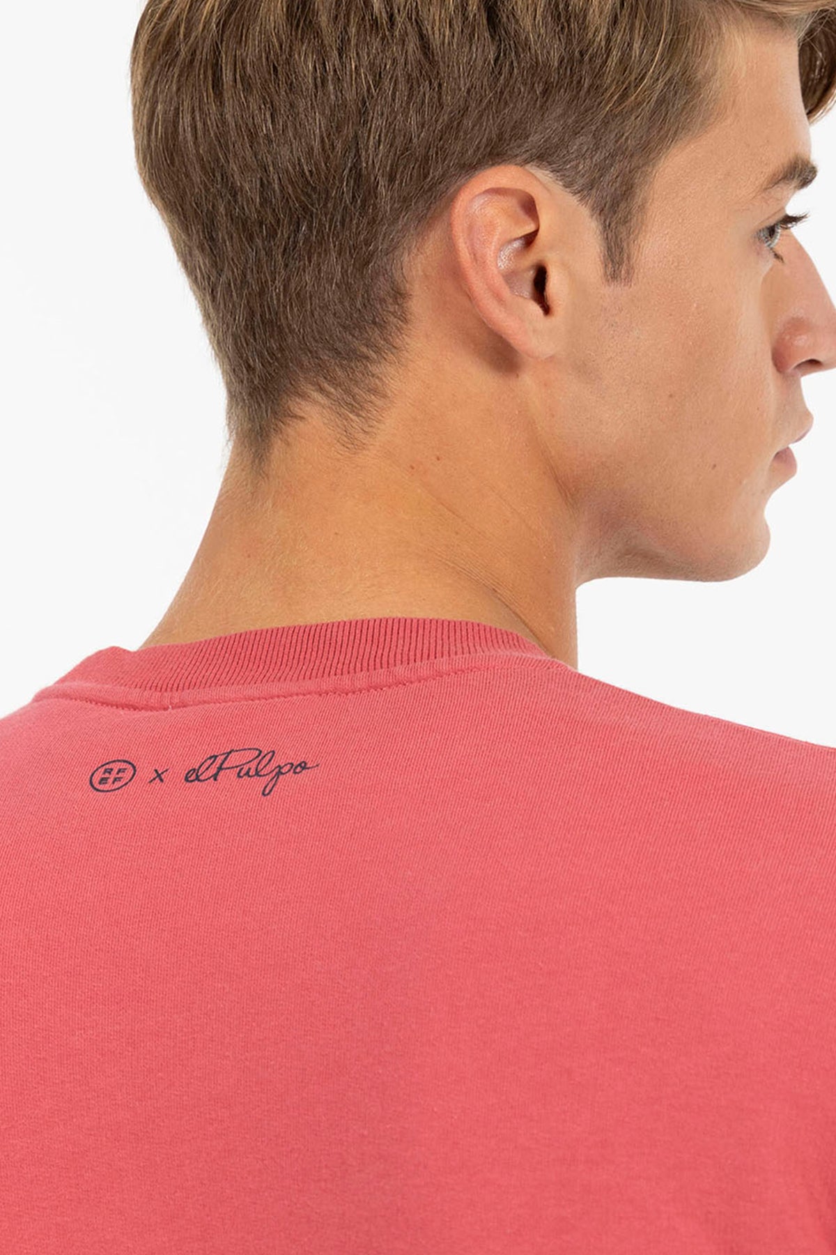 DELAVÉ RED ORANGE CONTRAST SILHOUETTE PRINT SWEATSHIRT