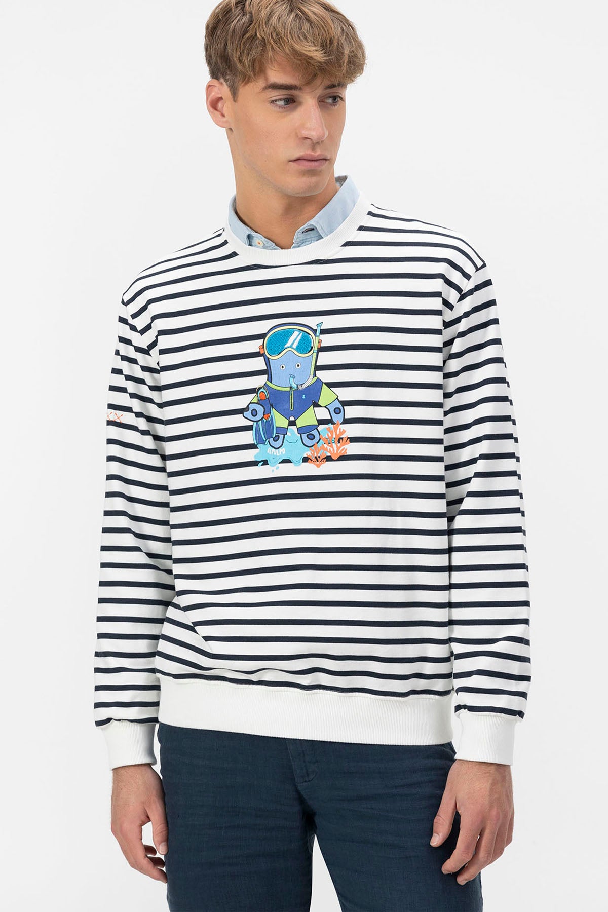 ELPULPO SWEATSHIRT PRINT SNORKEL PURE WHITE