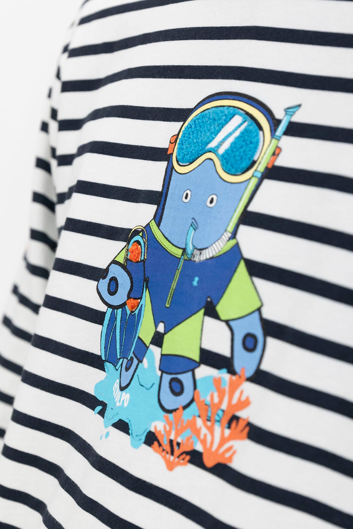 ELPULPO SWEATSHIRT PRINT SNORKEL PURE WHITE