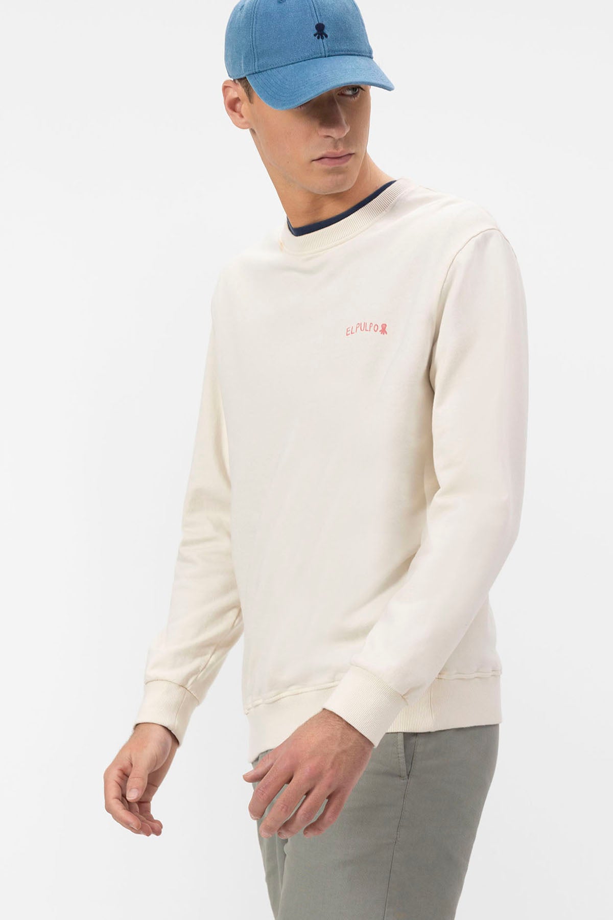 SUDADERA ESTAMPADO COTE DE AZUR BLANCO ROTO