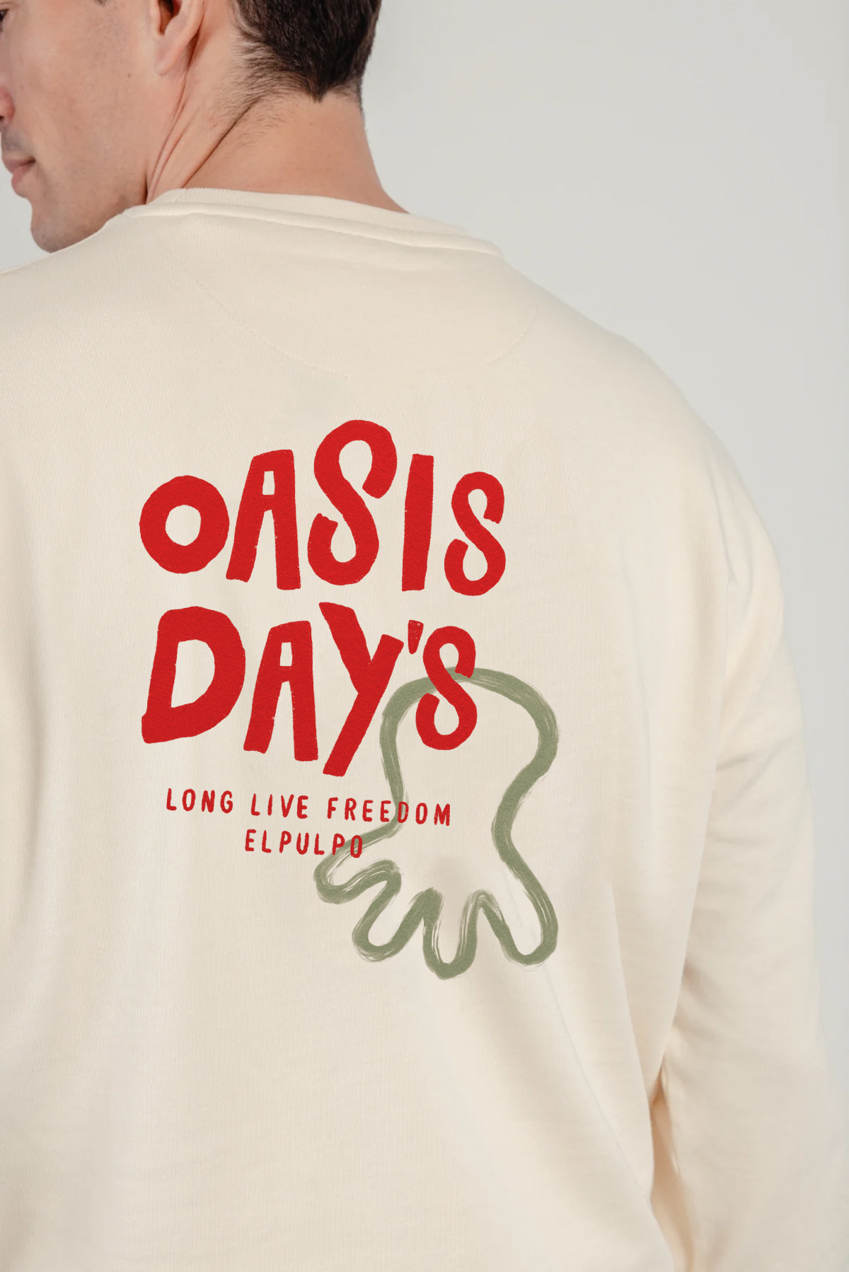 Sudadera oasis day´s blanco roto
