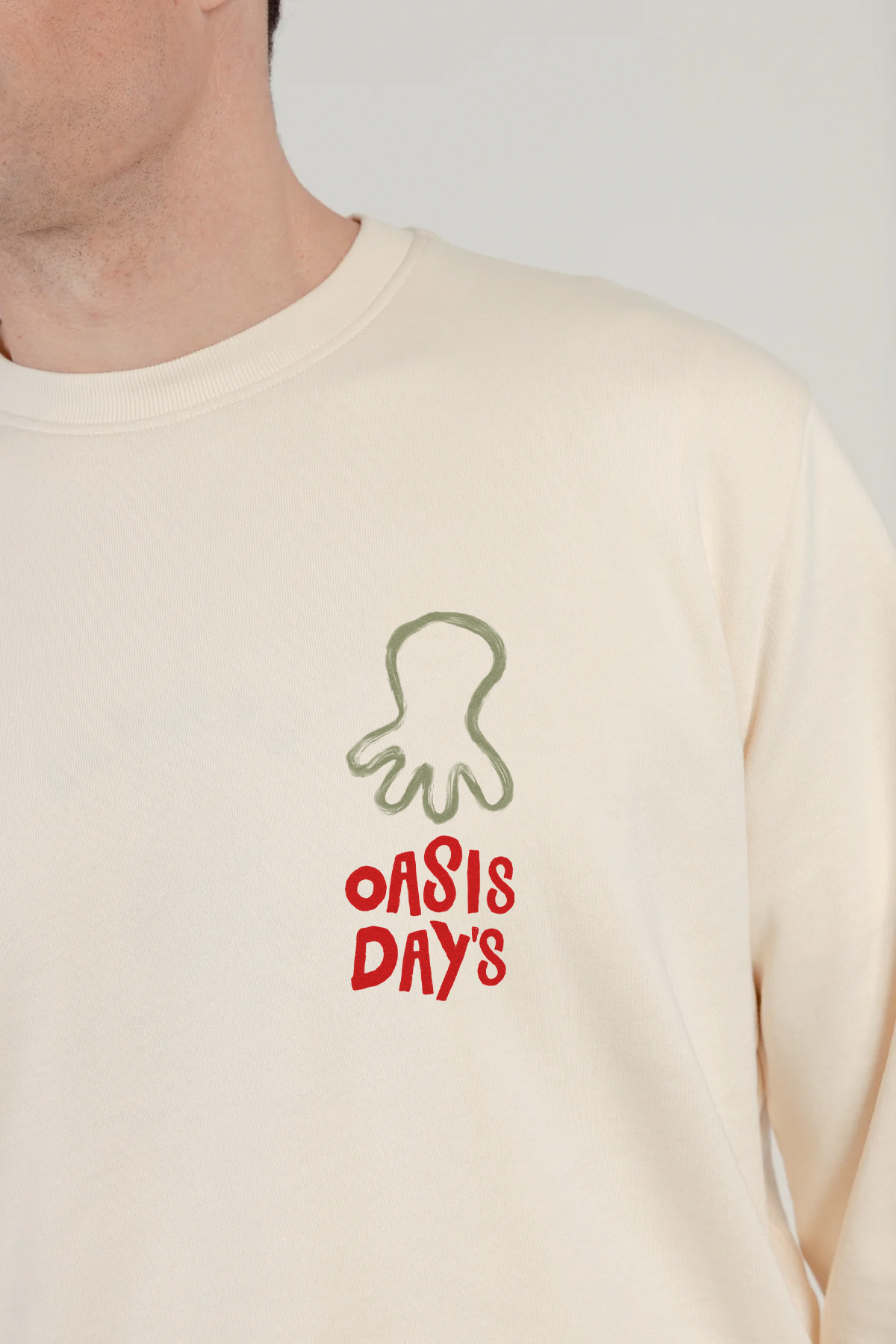 Sudadera oasis day´s blanco roto