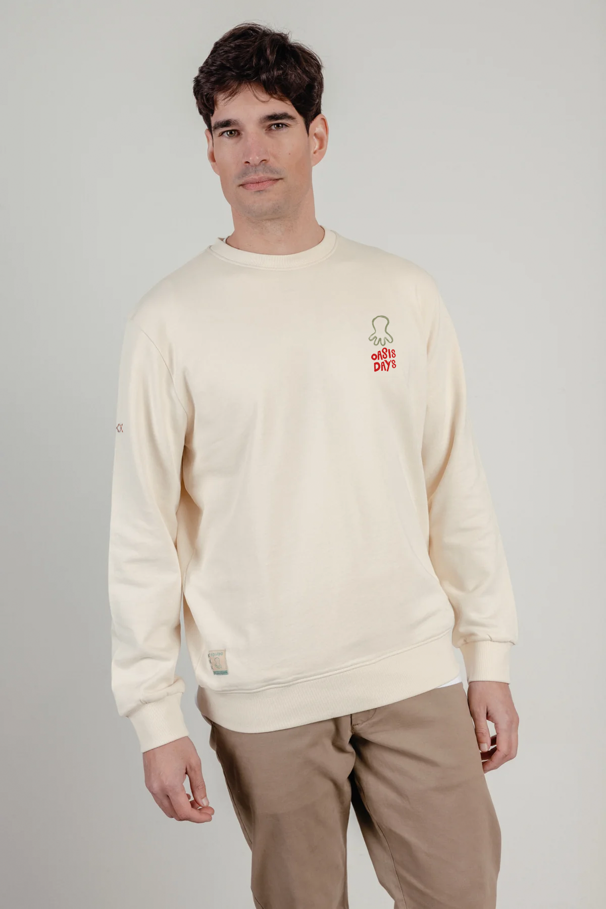 Sudadera oasis day´s blanco roto
