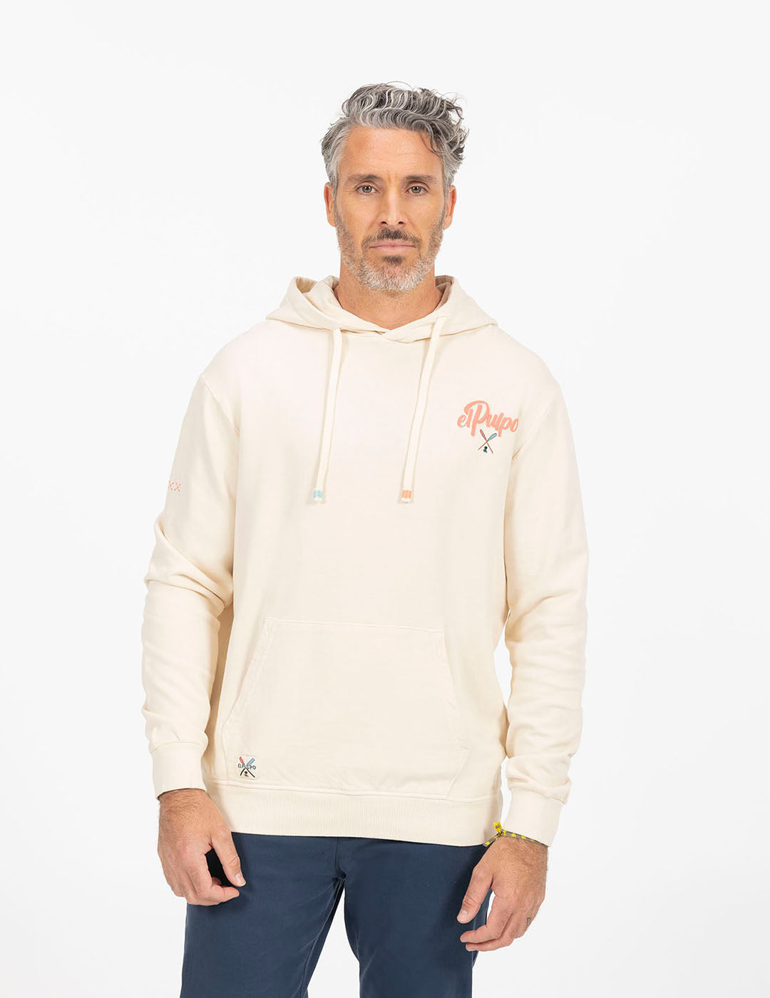 SUDADERA CAPUCHA ESTAMPADO MENSAJE SEALOVERS BLANCO ROTO