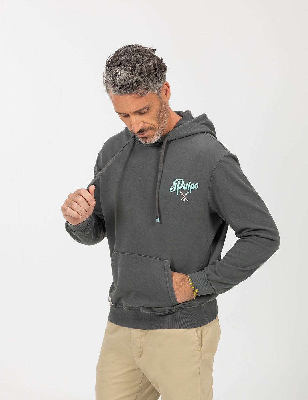 SUDADERA CAPUCHA ESTAMPADO MENSAJE SEALOVERS CARBÓN