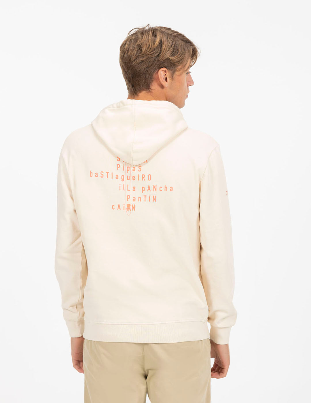 SUDADERA CAPUCHA LAVADA PLAGE BLANCO ROTO