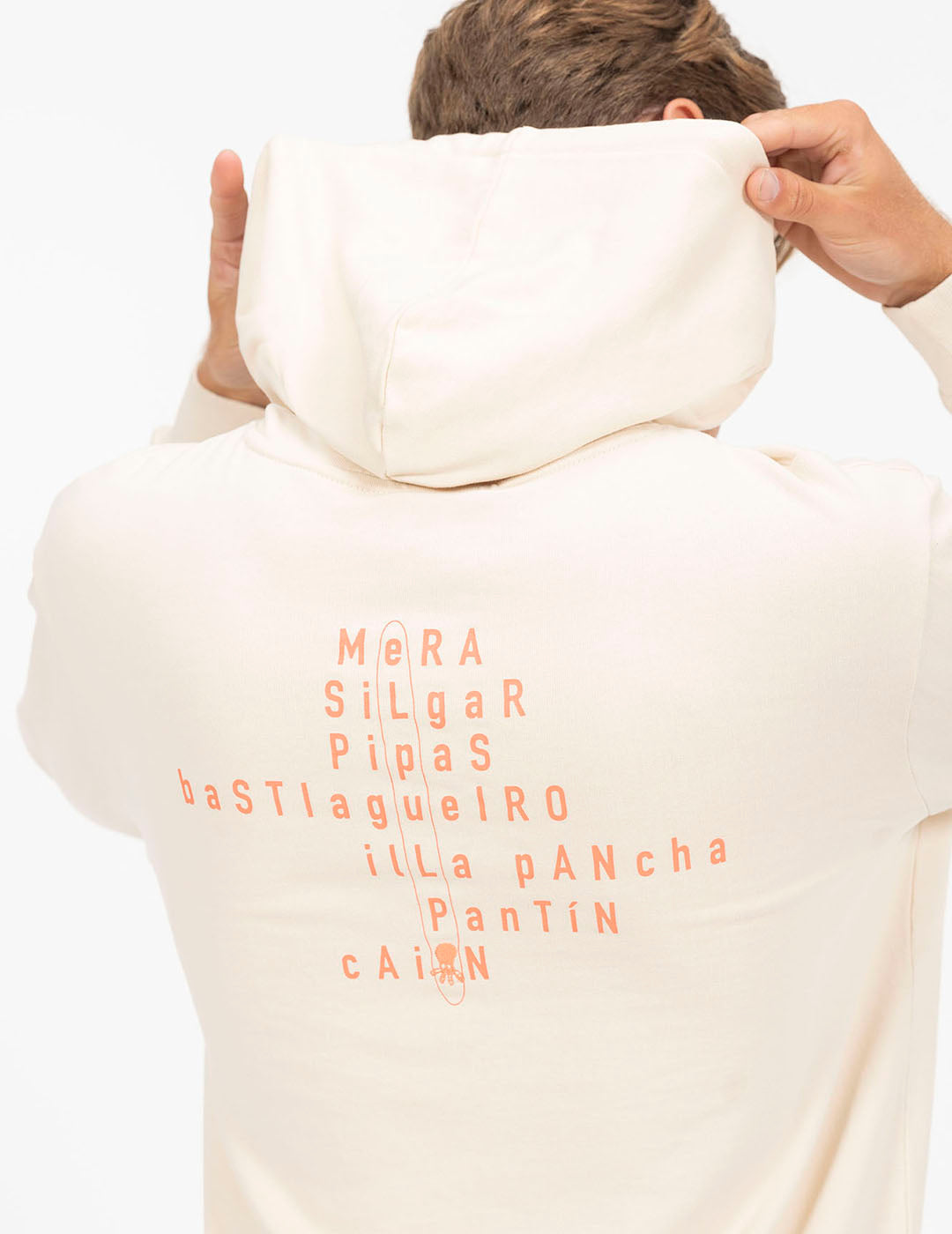 SUDADERA CAPUCHA LAVADA PLAGE BLANCO ROTO