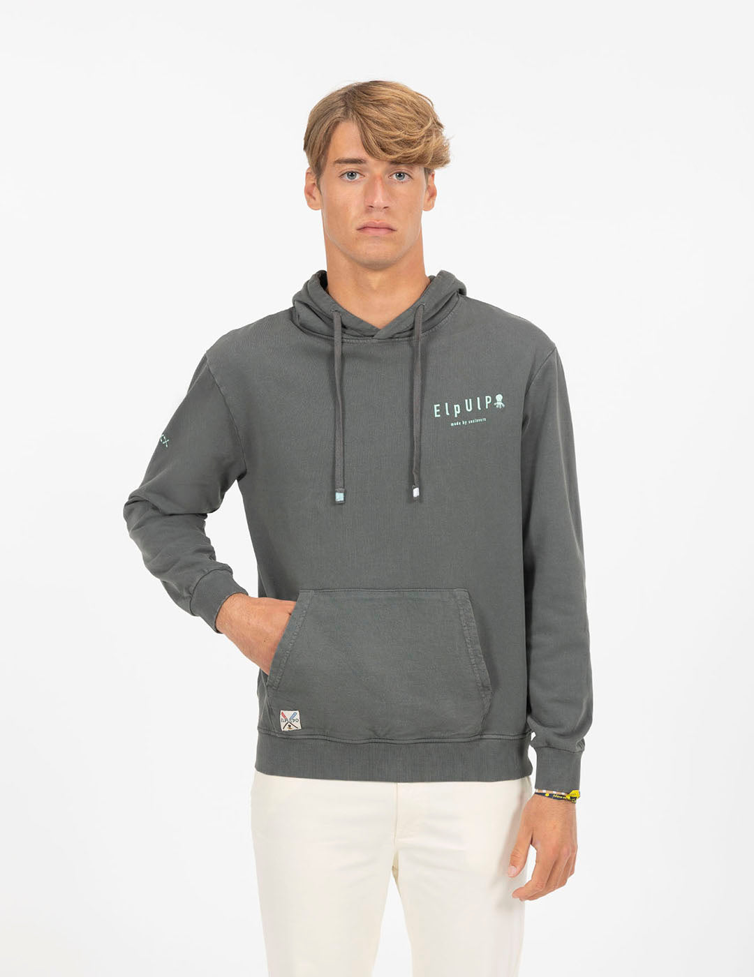 SUDADERA CAPUCHA LAVADA PLAGE CARBÓN