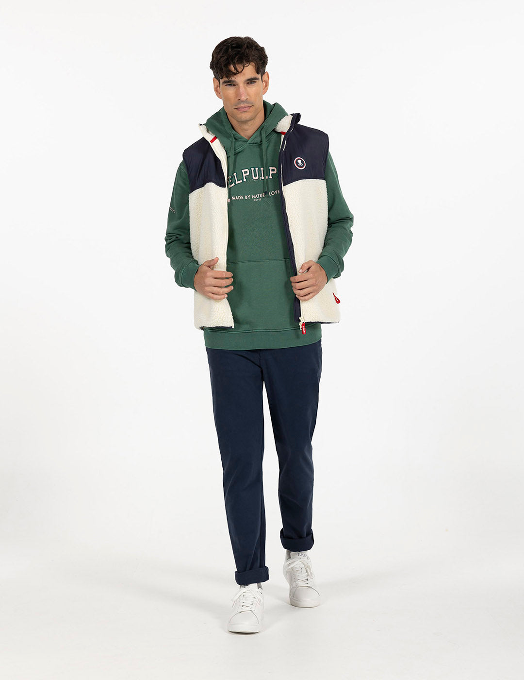 SUDADERA CAPUCHA TEJIDO EL PULPO UNIVERSITY VERDE INGLÉS