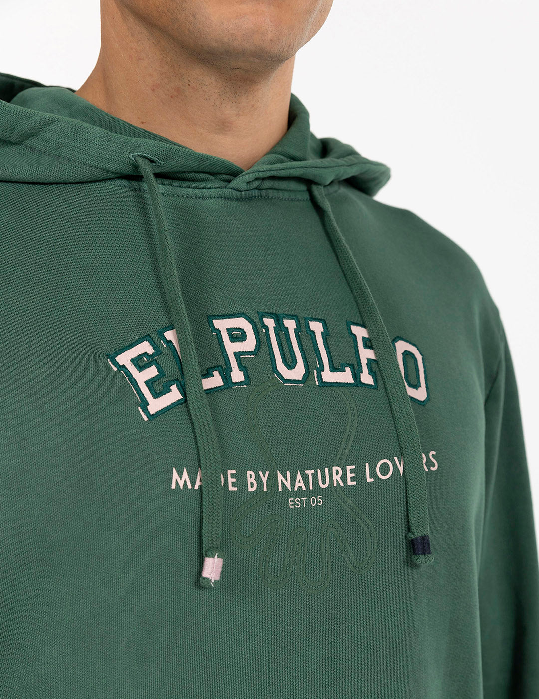 SUDADERA CAPUCHA TEJIDO EL PULPO UNIVERSITY VERDE INGLÉS