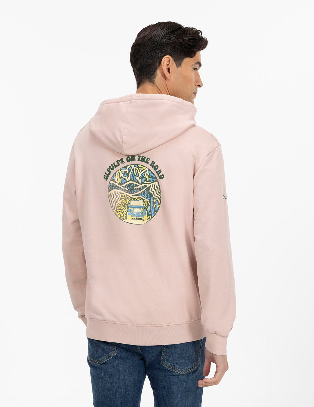 DELAVÉ PINK ROUND DESERT HOODIE