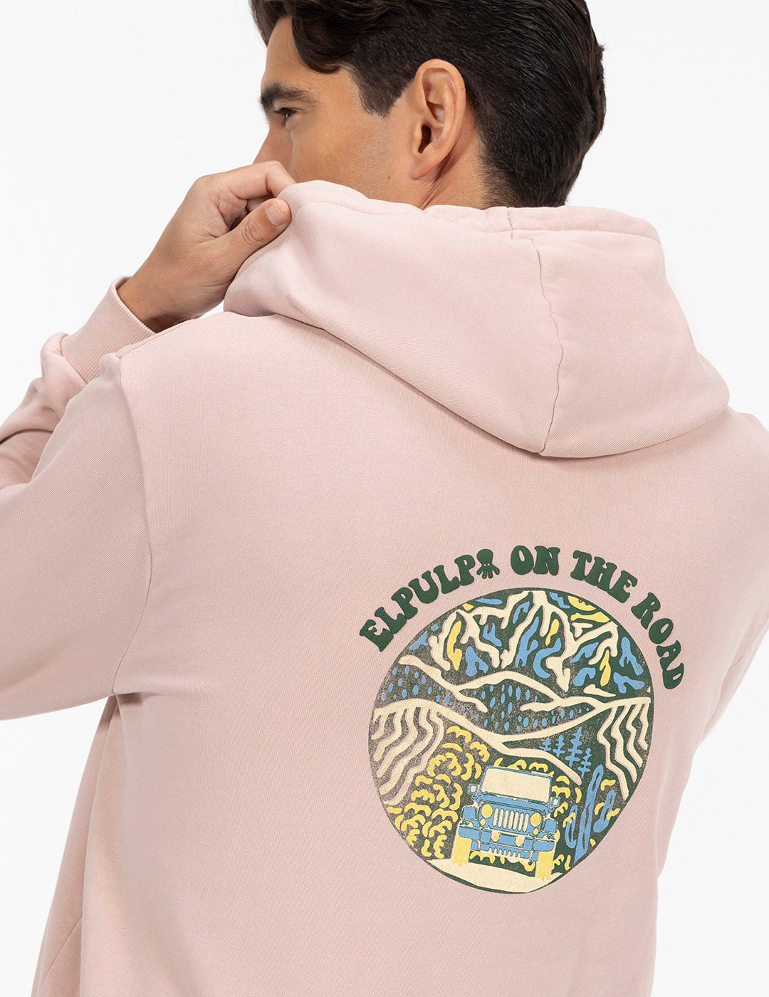 DELAVÉ PINK ROUND DESERT HOODIE