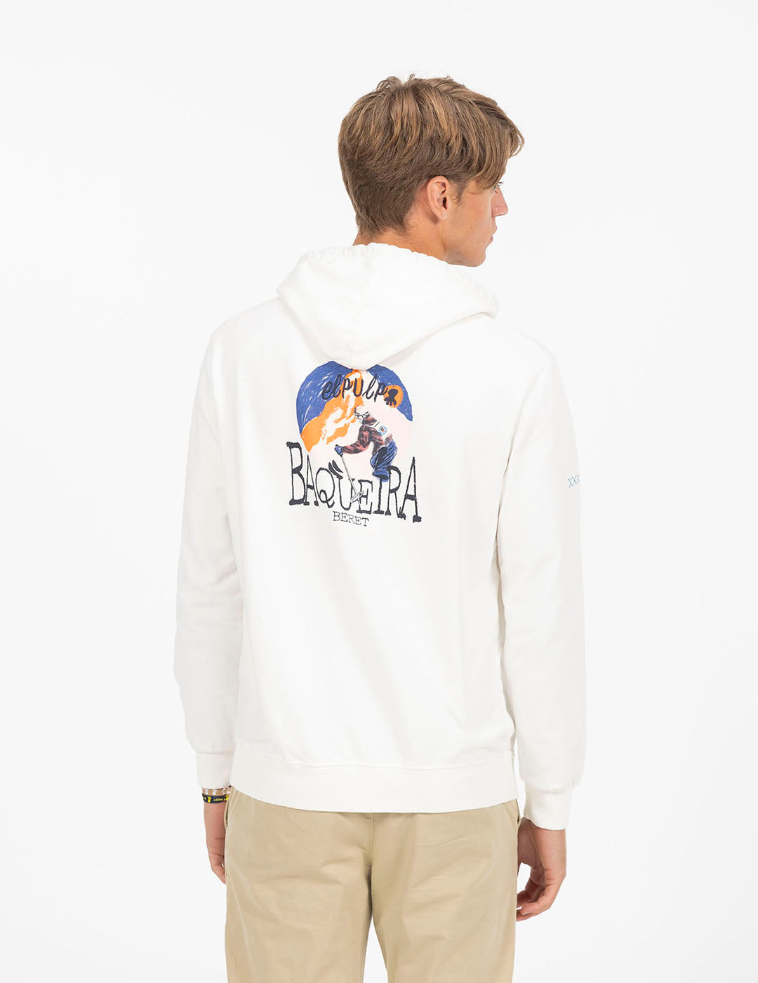 BAQUEIRA BERET PRINT HOODED SWEATSHIRT OFF-WHITE