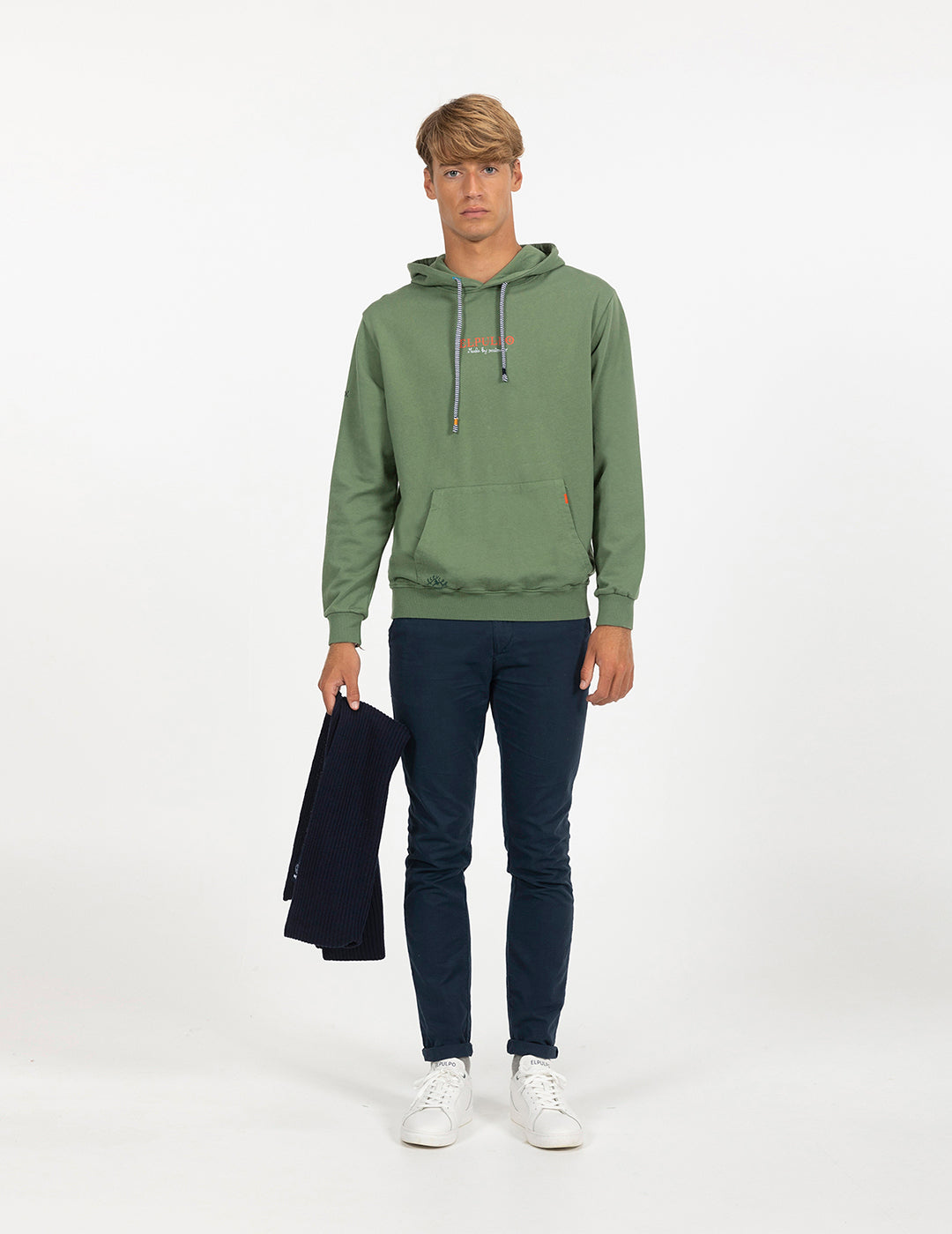 ELPULPO SPAINSNOW GREEN DELAVÉ PRINT HOODIE