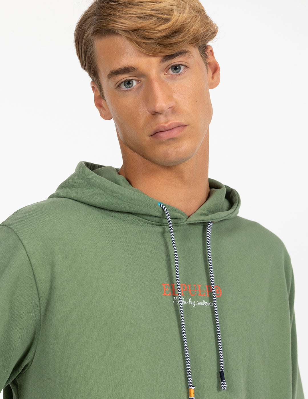 ELPULPO SPAINSNOW GREEN DELAVÉ PRINT HOODIE