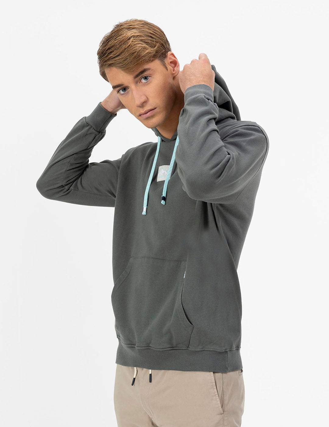 MOUNTAIN CHARCOAL LABEL HOODIE