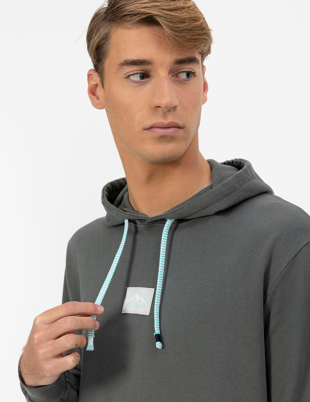 MOUNTAIN CHARCOAL LABEL HOODIE