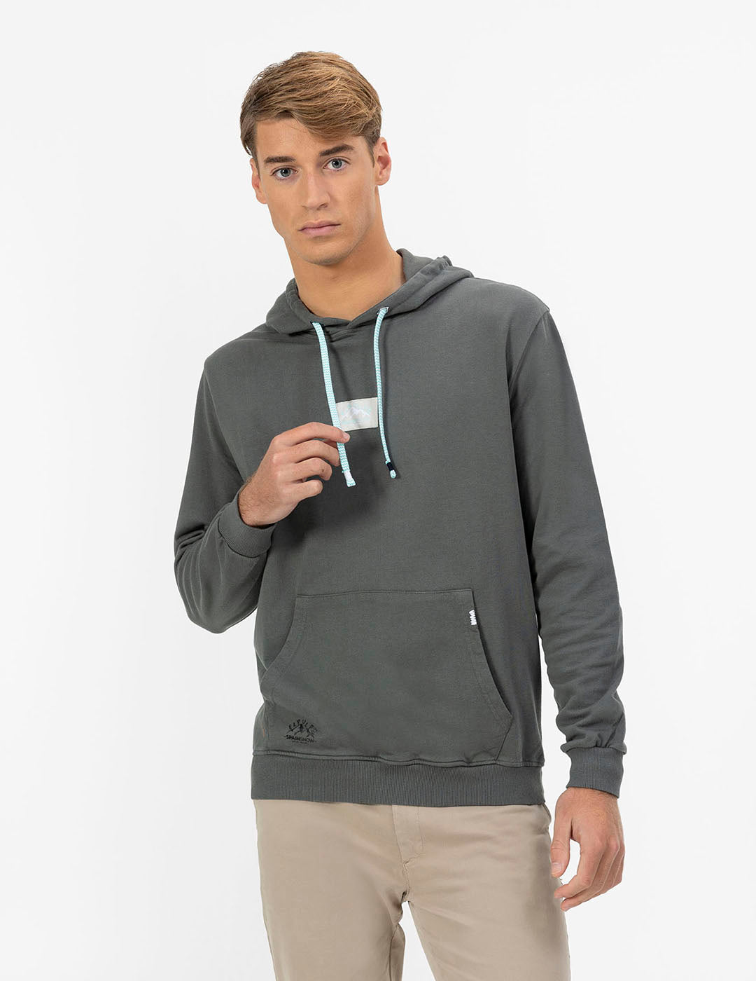 MOUNTAIN CHARCOAL LABEL HOODIE