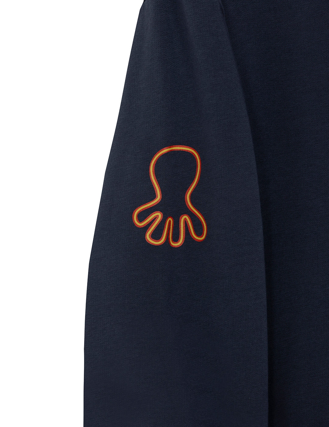 SUDADERA CAPUCHA ESTAMPADO TRIPLE LOGO NARANJITO AZUL MARINO DELAVÉ