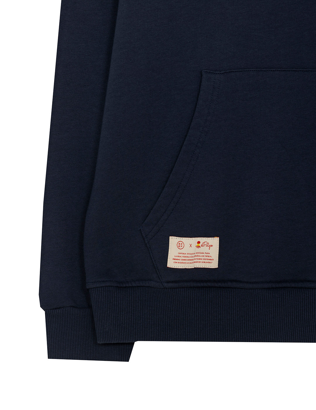 SUDADERA CAPUCHA ESTAMPADO TRIPLE LOGO NARANJITO AZUL MARINO DELAVÉ