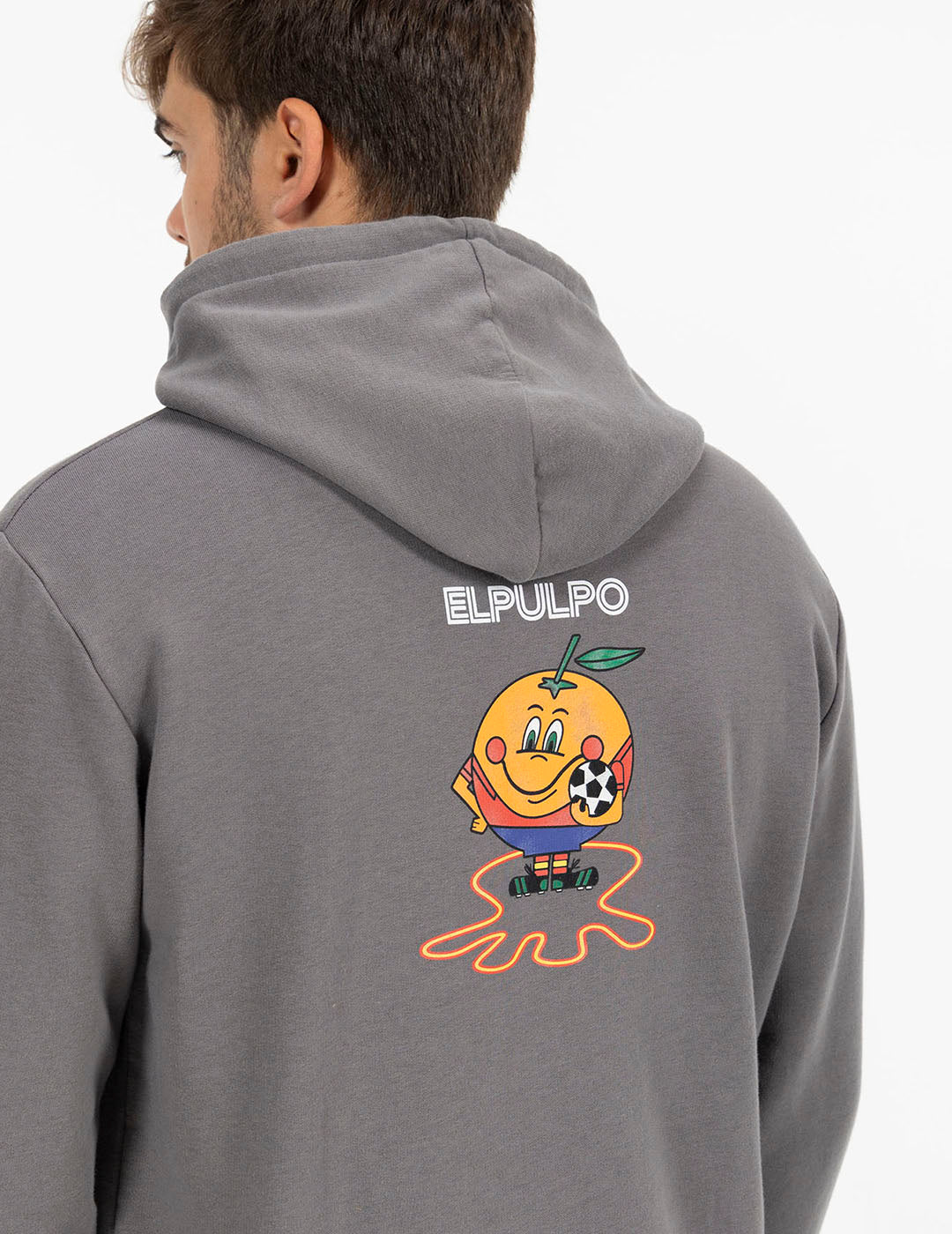 SUDADERA CAPUCHA ESTAMPADO TRIPLE LOGO NARANJITO CARBÓN