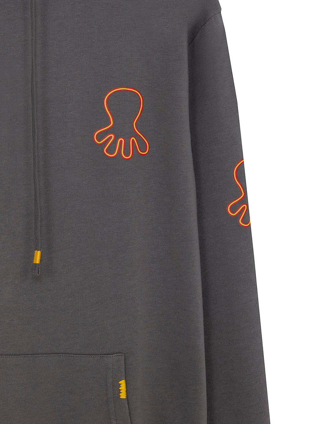 SUDADERA CAPUCHA ESTAMPADO TRIPLE LOGO NARANJITO CARBÓN