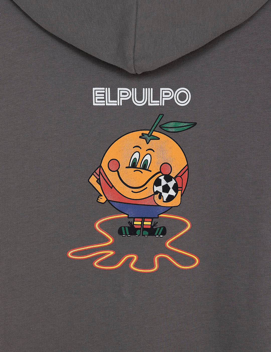 SUDADERA CAPUCHA ESTAMPADO TRIPLE LOGO NARANJITO CARBÓN