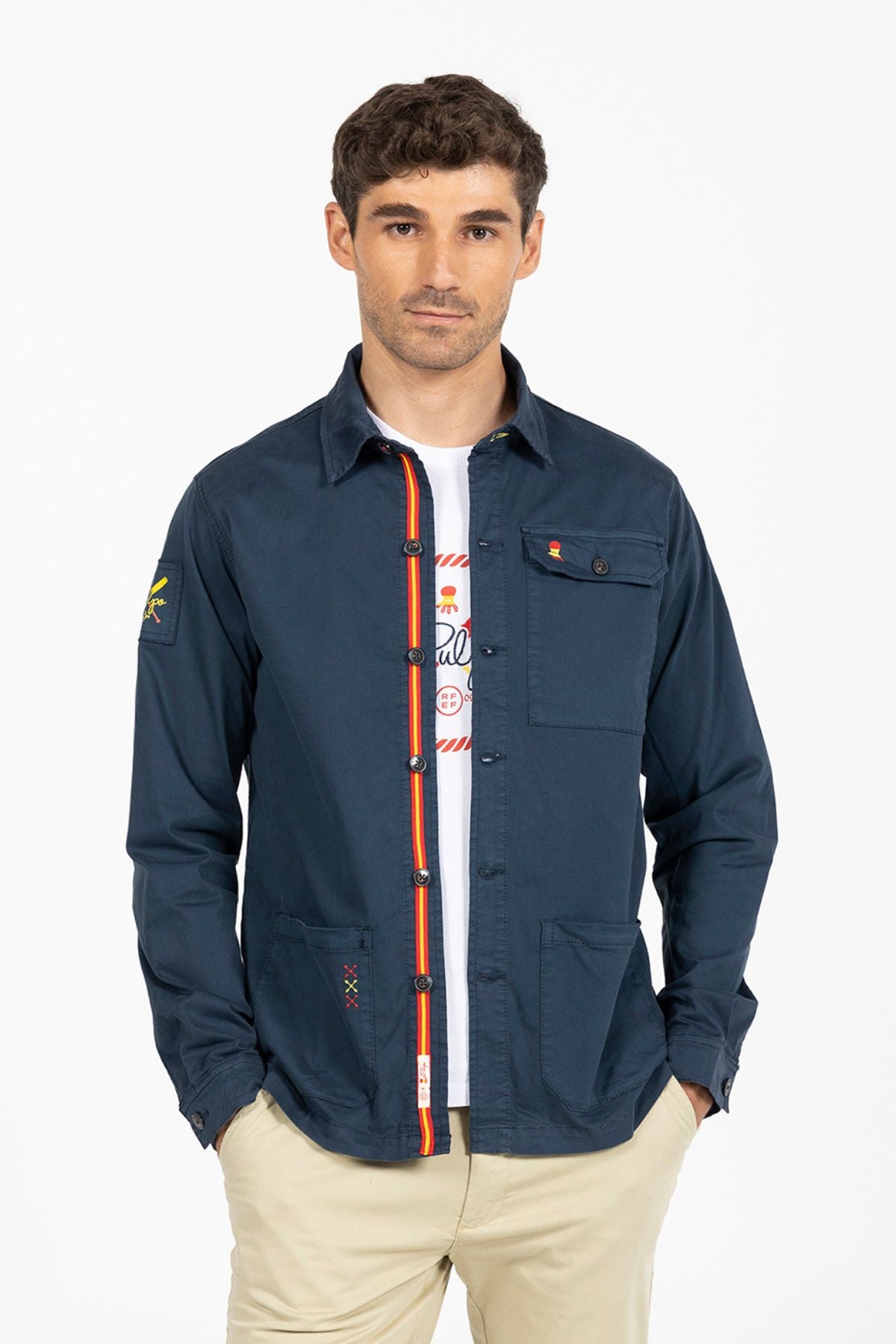 RFEF NAVY BLUE LABEL DETAIL OVERSHIRT