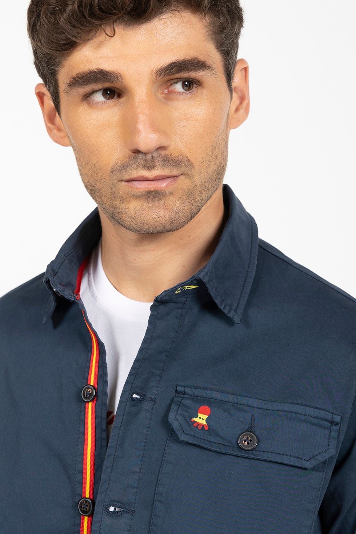 RFEF NAVY BLUE LABEL DETAIL OVERSHIRT