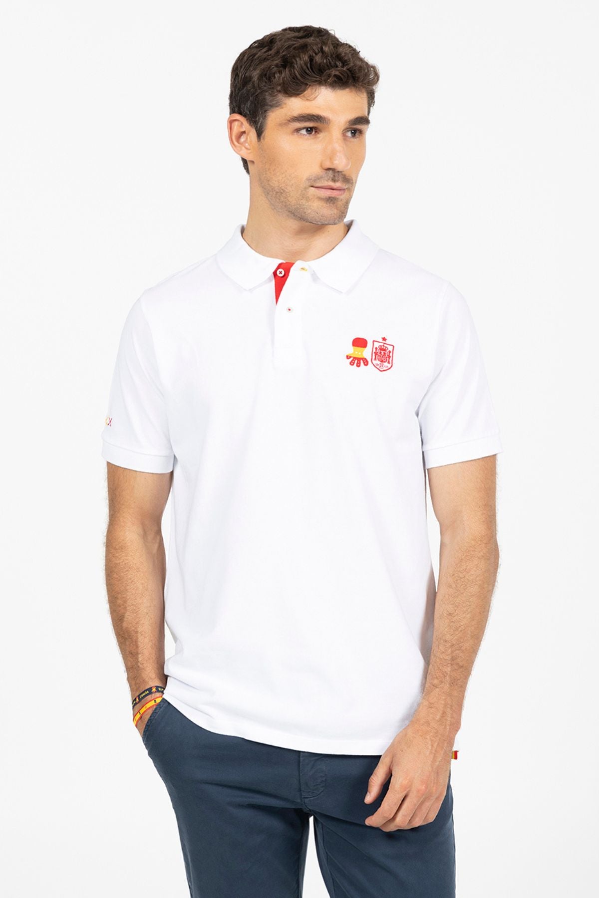 POLO ESCUDO RFEF BLANCO PURO