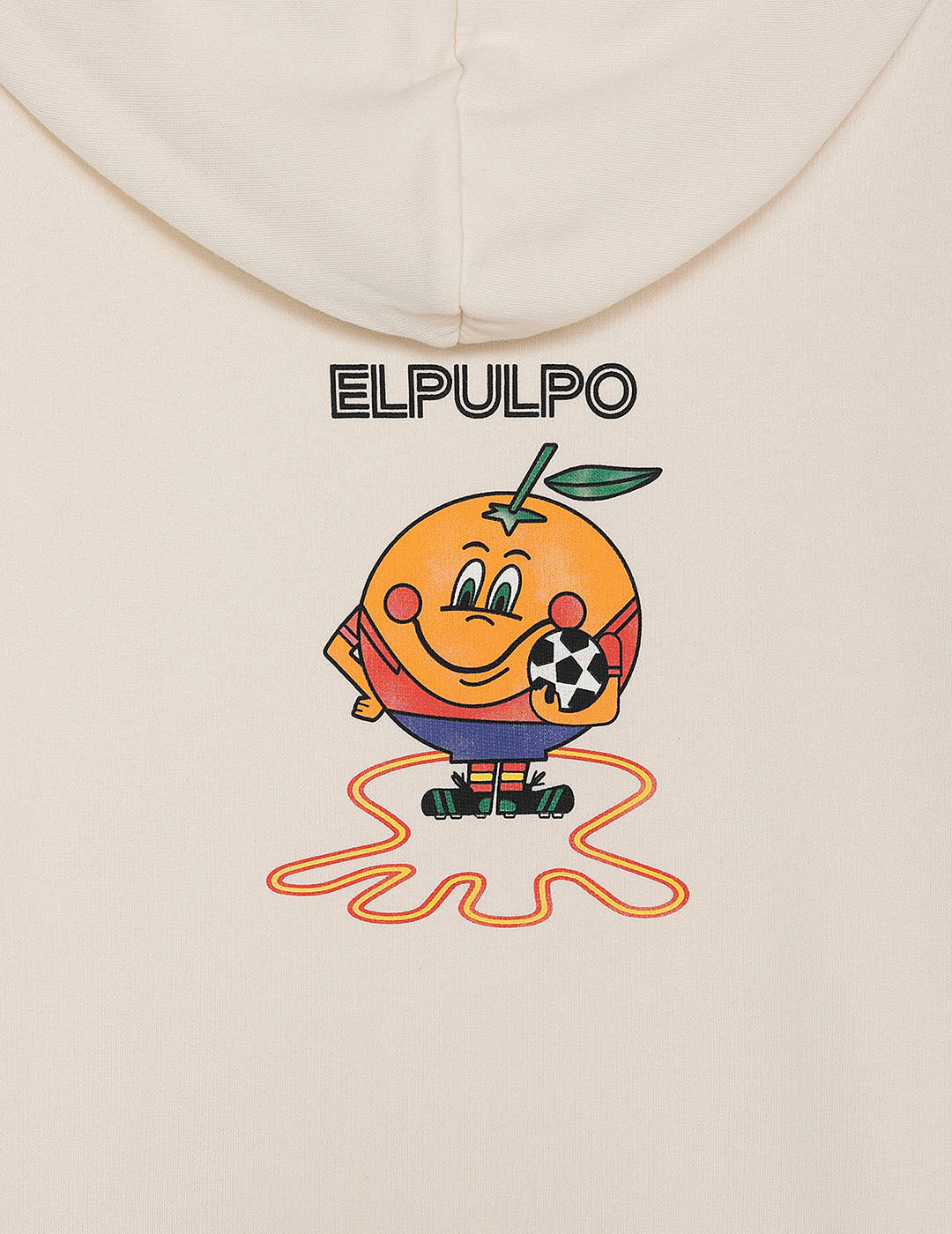 SUDADERA CAPUCHA ESTAMPADO TRIPLE LOGO NARANJITO BLANCO ROTO