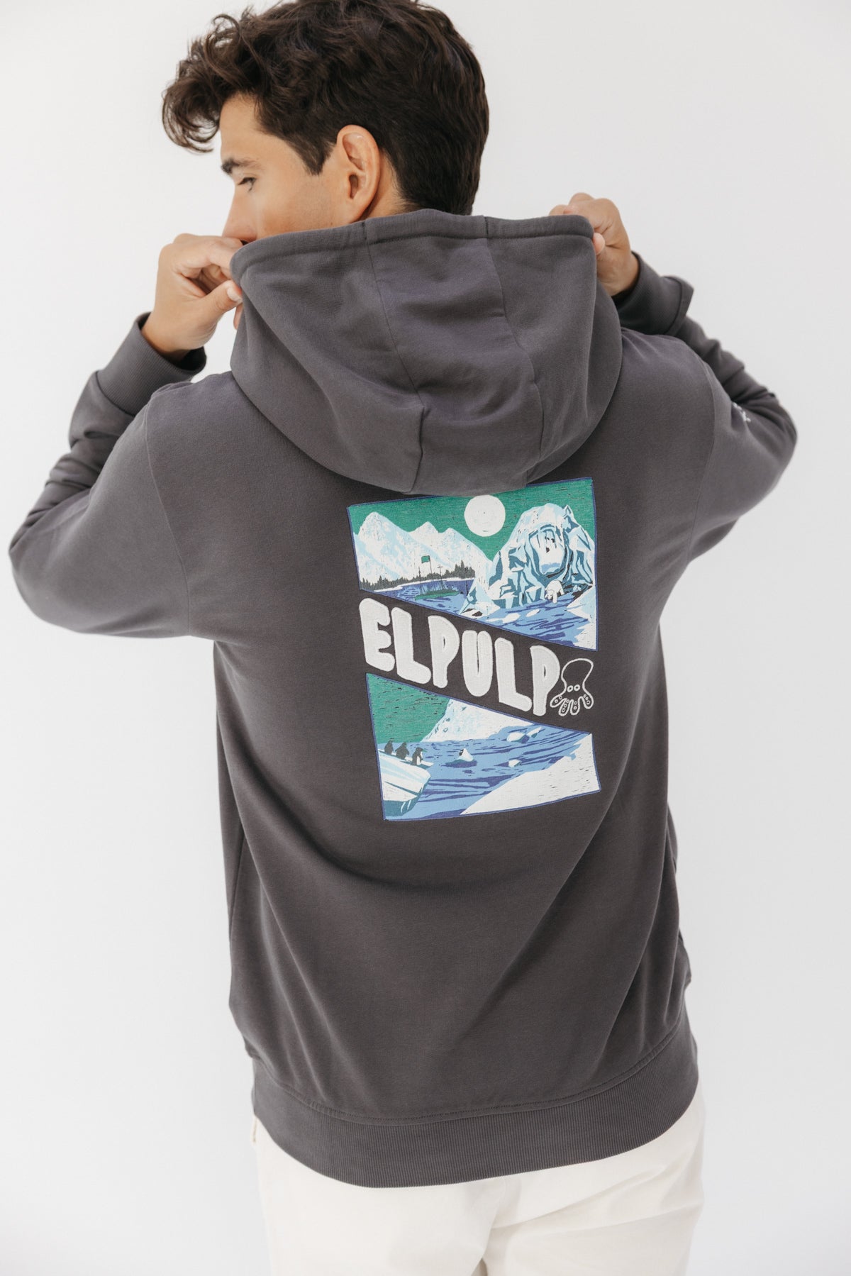 SUDADERA CAPUCHA WINTER POLES ANTRACITA