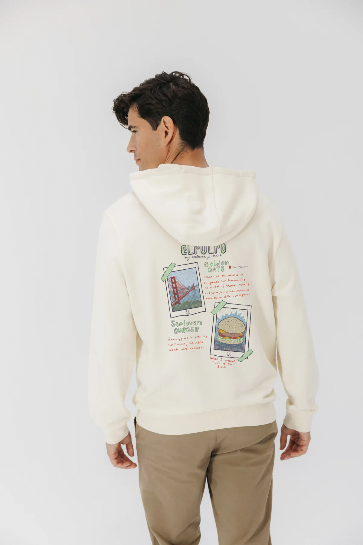 Sudadera capucha sealovers burguer blanco roto